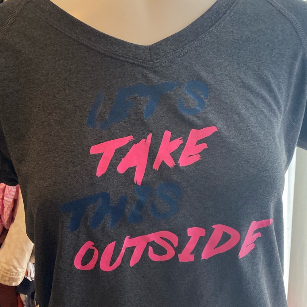 The North Face Women's Black Tee “Let’s Take This Outside”